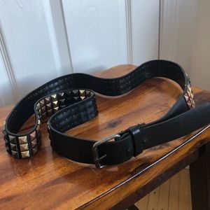 Plus Size Metallic Stud Belt